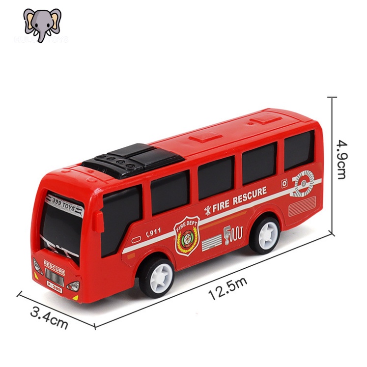 Đồ Chơi Xe Bus Chạy Cót Hulo Toys Nhiều Màu Sắc - Ô Tô Đồ Chơi, Đồ Chơi An Toàn Cho Bé Trai, Bé Gái