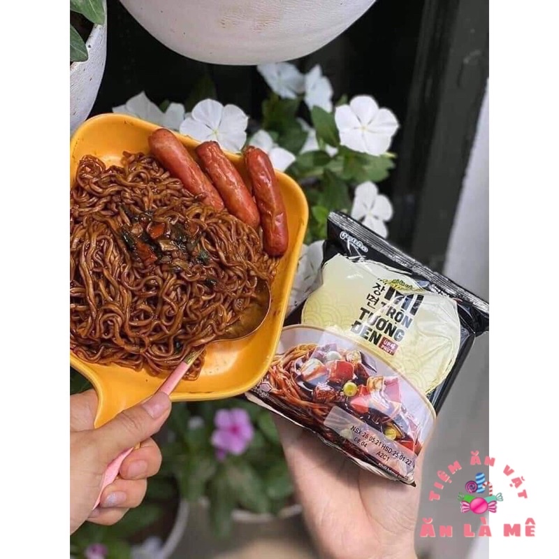 Mì Trộn Tương Đen Paldo Koreno Chajang ngon mê ly Tiệm ăn vặt ĂN LÀ MÊ
