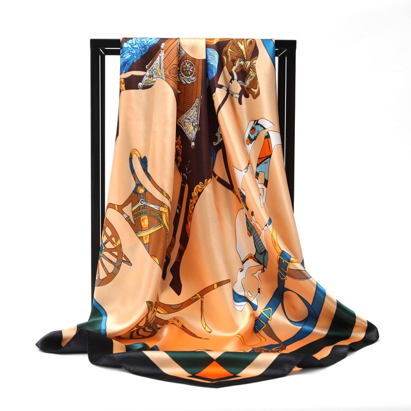 Khăn Choàng Satin Vuông 90CM(35.4inch) Thời Trang Dành Cho Nữ WJ1001-53