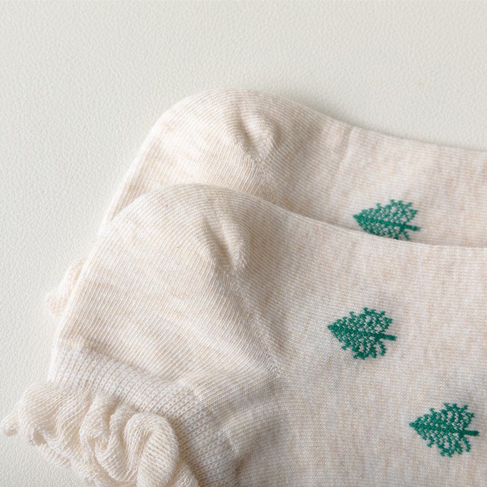 Vớ Cotton Họa Tiết Cây Xinh Xắn Dành Cho Nữ