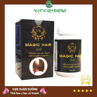 Viên uống hỗ trợ mọc tóc nhanh chống hói đầu Magic Hair Gold (ngăn rụng tóc, rụng tóc sau sinh, ngăn tóc bạc sớm)