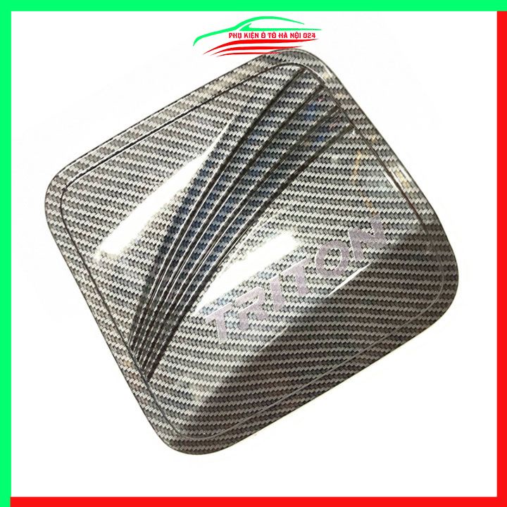 Ốp nắp xăng Triton 2019-2021 vân cacbon bảo vệ chống trầy trang trí ô tô