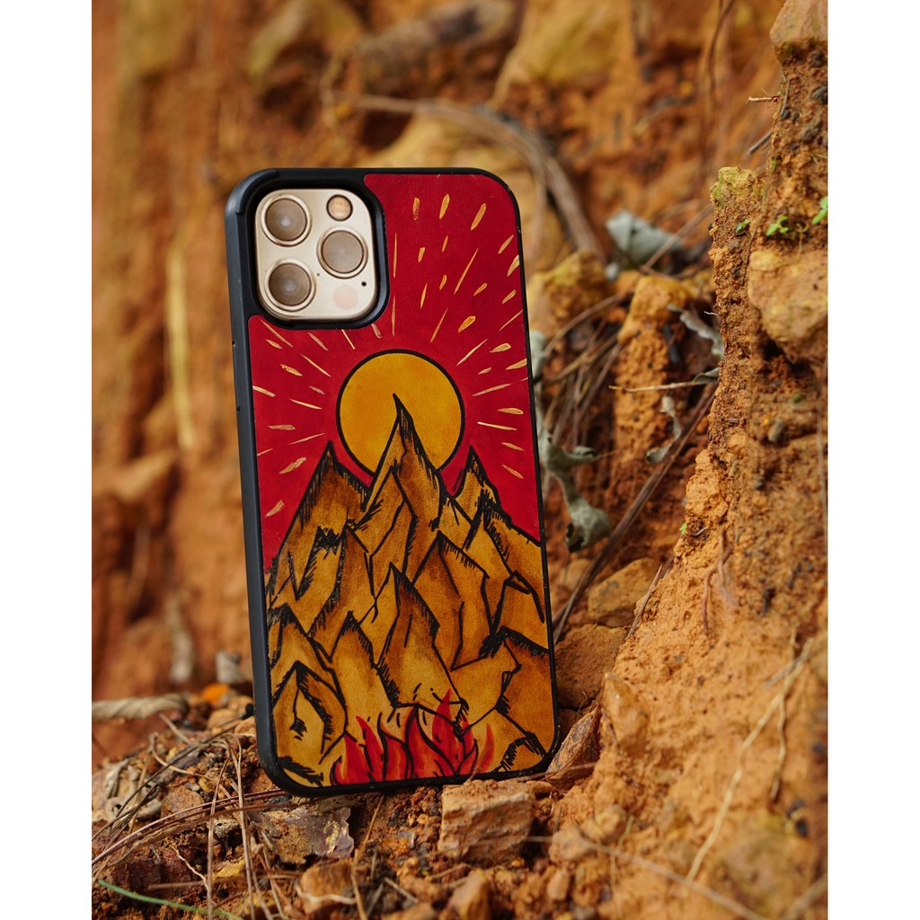 Ốp da Đỏ Case - BST Ngũ Hành - Thổ - Ốp iphone/samsung - Docase.vn