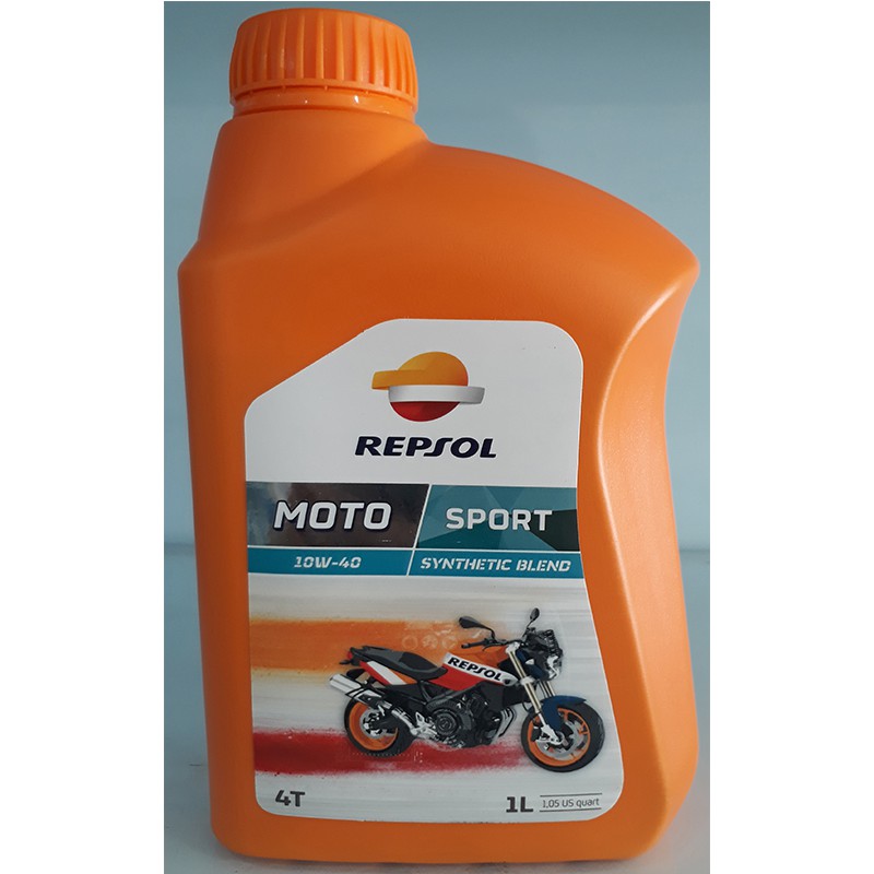 Dầu nhớt bán tổng hợp xe số và xe tay côn Repsol Moto Sport 10W-40 1L