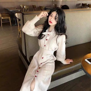 Váy len dài mùa thu
