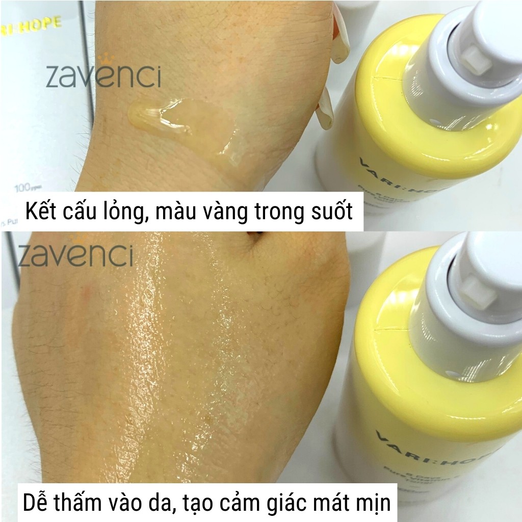 Nước Hoa Hồng VARI HOPE Nước Cân Bằng Làm Sáng Da Cấp Ẩm Vari:Hope 8 Days Pure Vitamin C Toner (100ml)