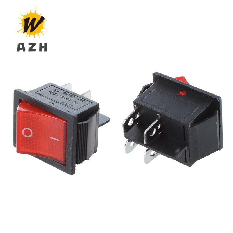  2 Pcs KCD4 DPST ON-OFF 4 Pin Rocker Boat Switch 15A/20A AC 250V/125V