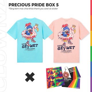 [FULLTAG CHÍNH HÃNG] Áo thun tay lỡ unisex ClownZ Let's get wet combo 2 chiếc