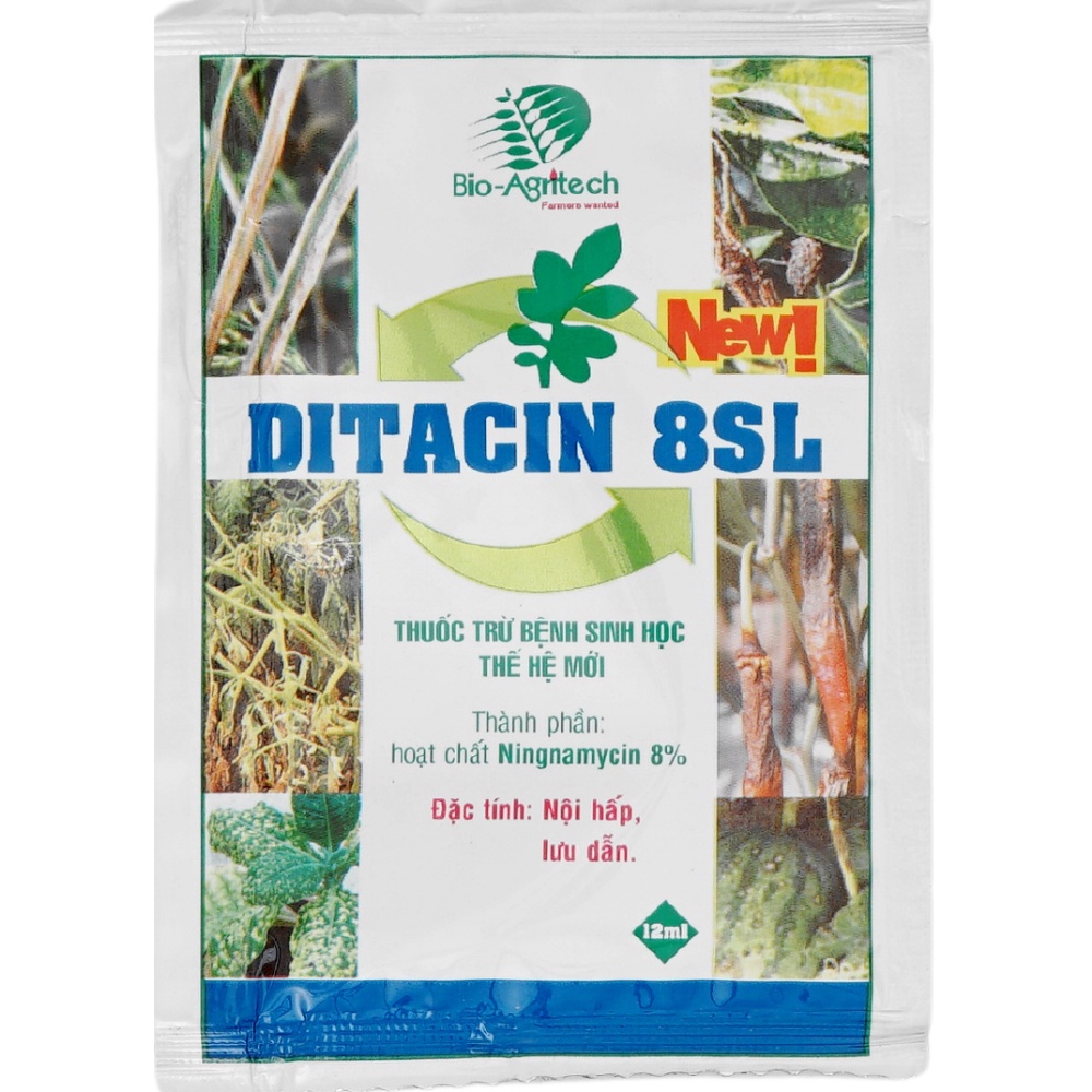 Trừ Bệnh Sinh Học DITACIN 8SL Phòng Trừ Nấm Và Vi Khuẩn Cho Cây - Gói 12ml (TTB-001-DITA).