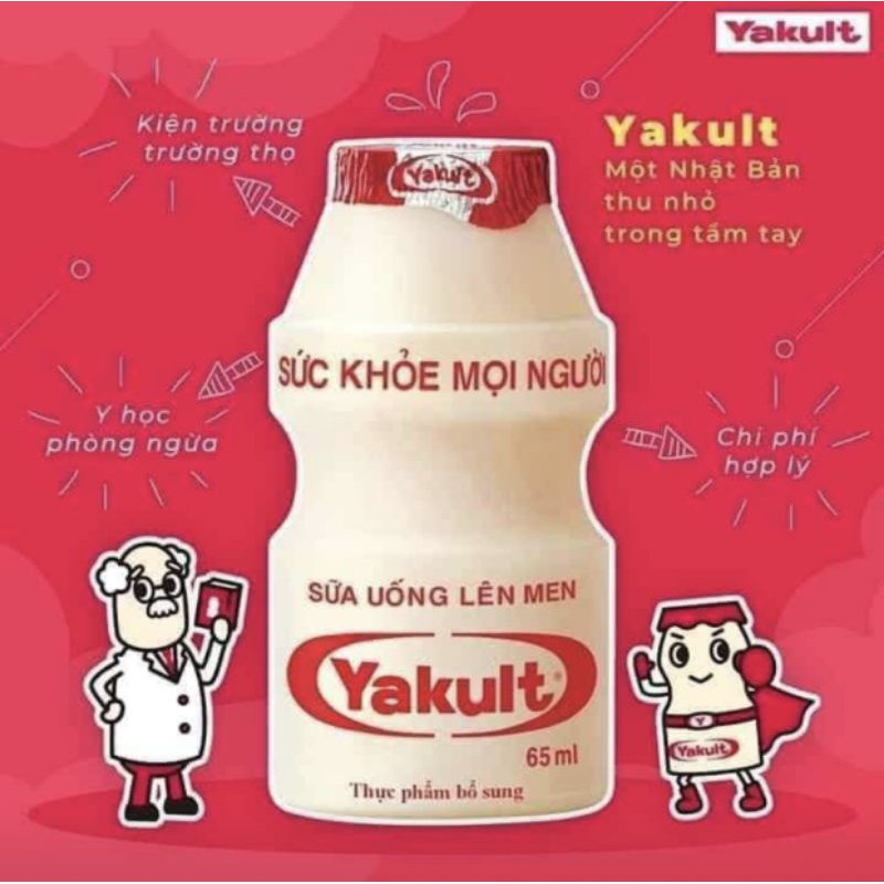 Lốc 5 chai sữa uống lên men Yakult 65ml