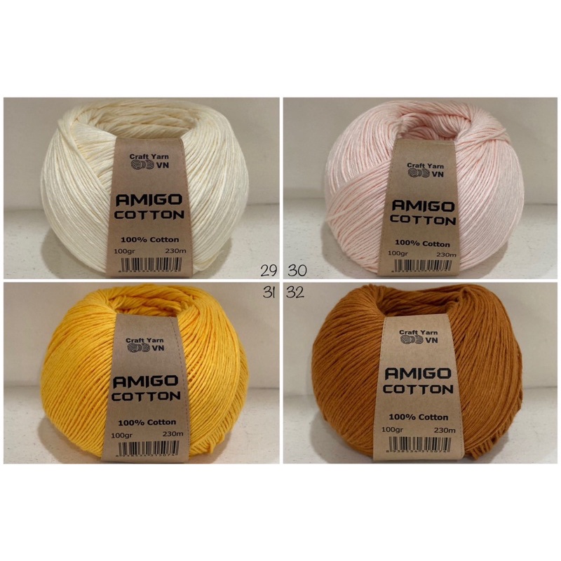 Sợi Amigo Cotton Craftyarn VN (cuộn 100gr)