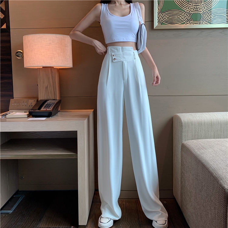 Quần Dài Lưng Thun Dáng Suông Thời Trang Mùa Hè Cho Nữ