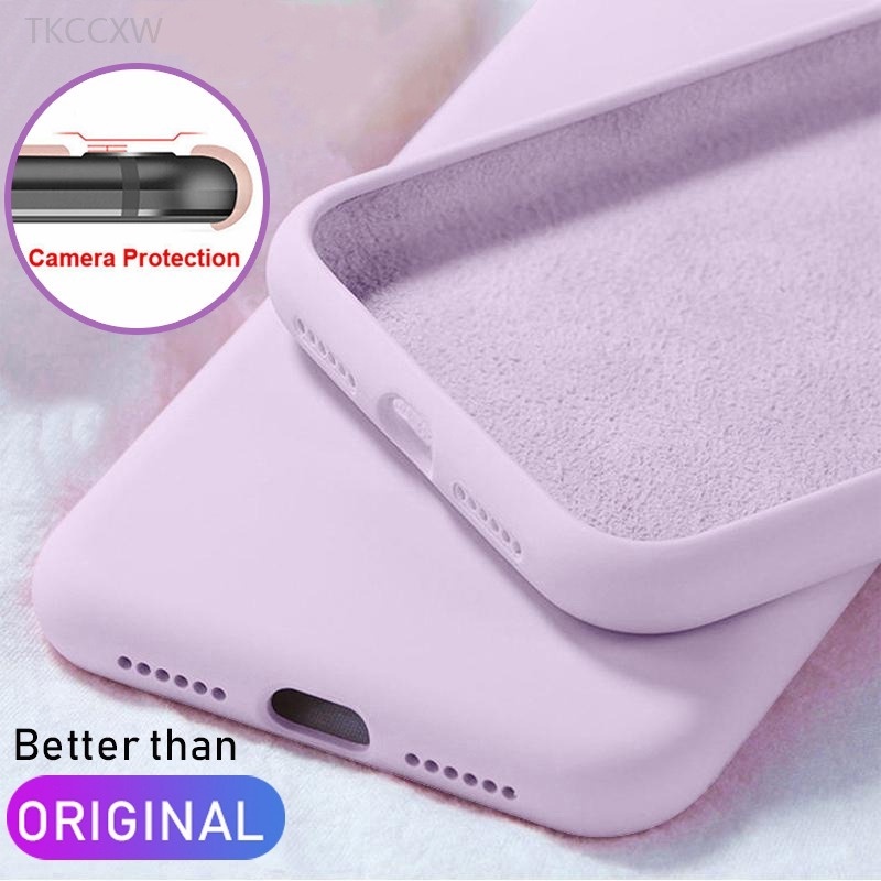 Ốp điện thoại silicone TPU mềm màu trơn chống sốc bảo vệ toàn diện cho Samsung Galaxy A12 A22 A32 A42 A52 A72 5G M12 M42