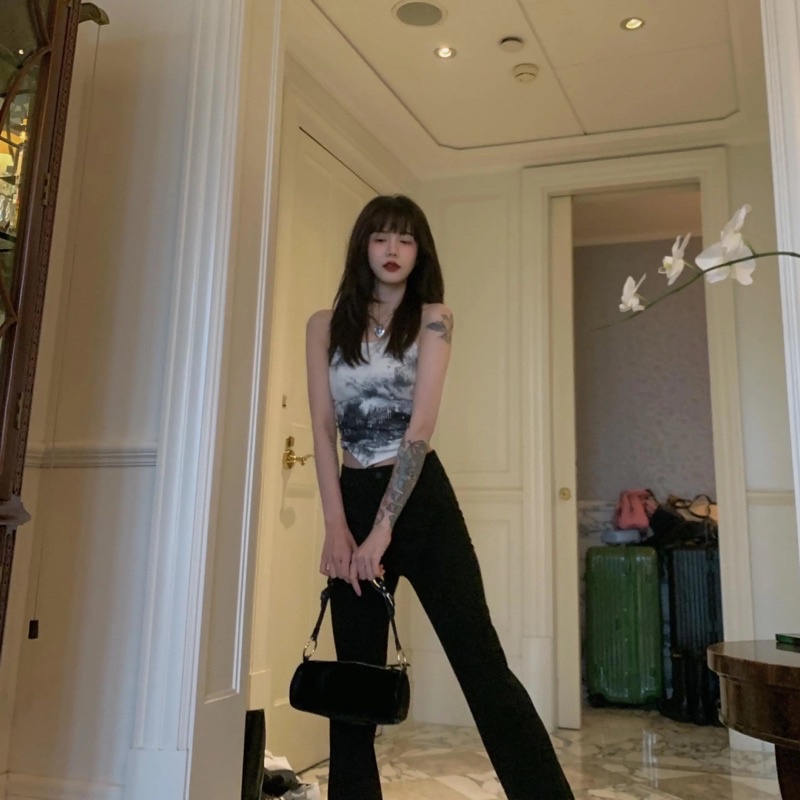 Áo yếm sexy dây buộc đan chéo lưng màu loang sexy order AYDC001