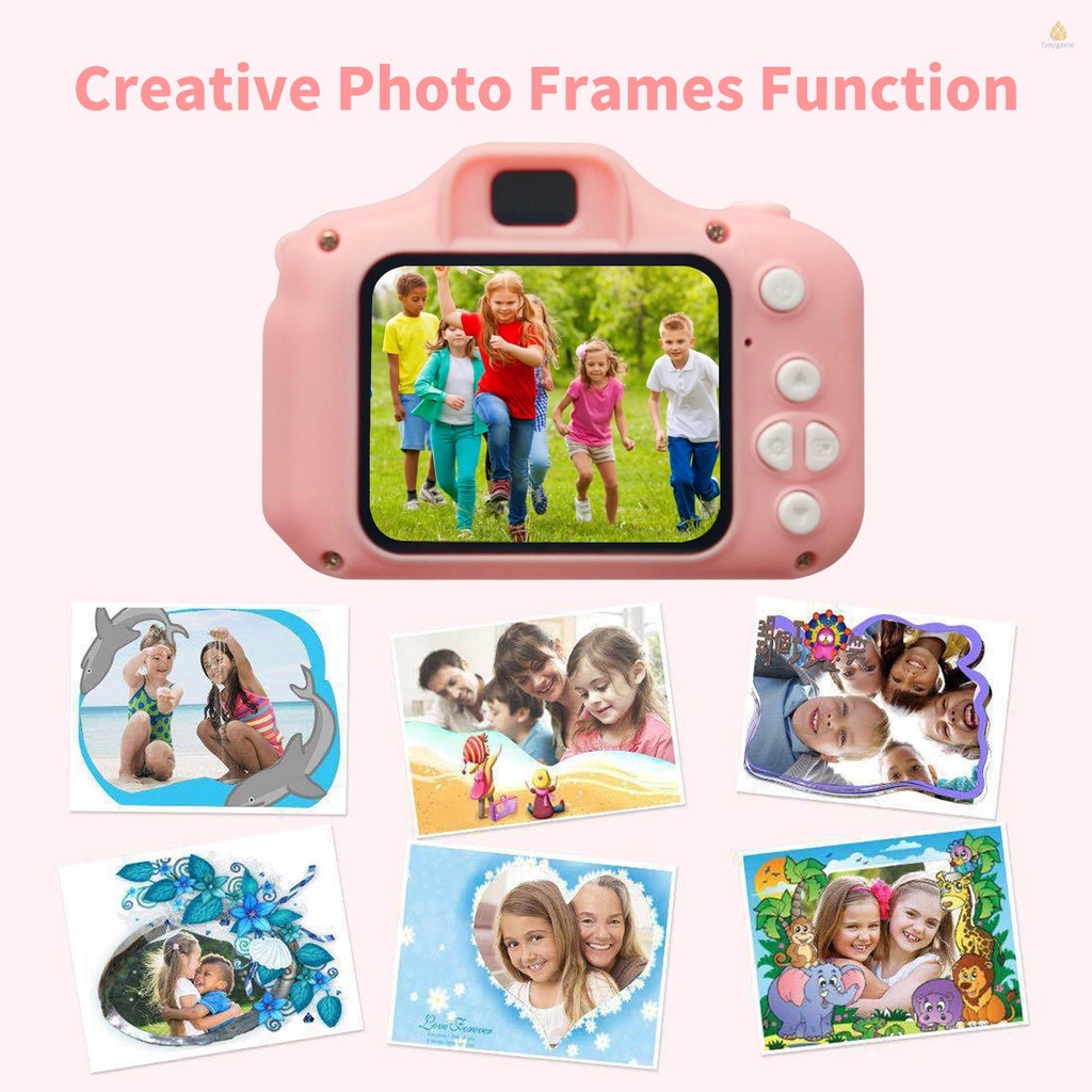 Máy ảnh kỹ thuật số dễ thương có thể sạc lại hỗ trợ chơi game màn hình 1.9 Inch 32G TF thẻ nhớ 3-10 cho trẻ em
 | BigBuy360 - bigbuy360.vn