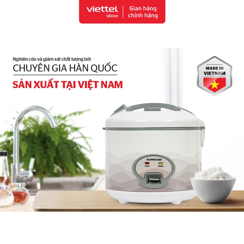 [Mã ELHADEV giảm 4% đơn 300K] Nồi cơm điện 1.8L Sunhouse SHD8602 Chính hãng