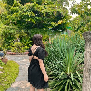 Đầm voan hở lưng bigsize