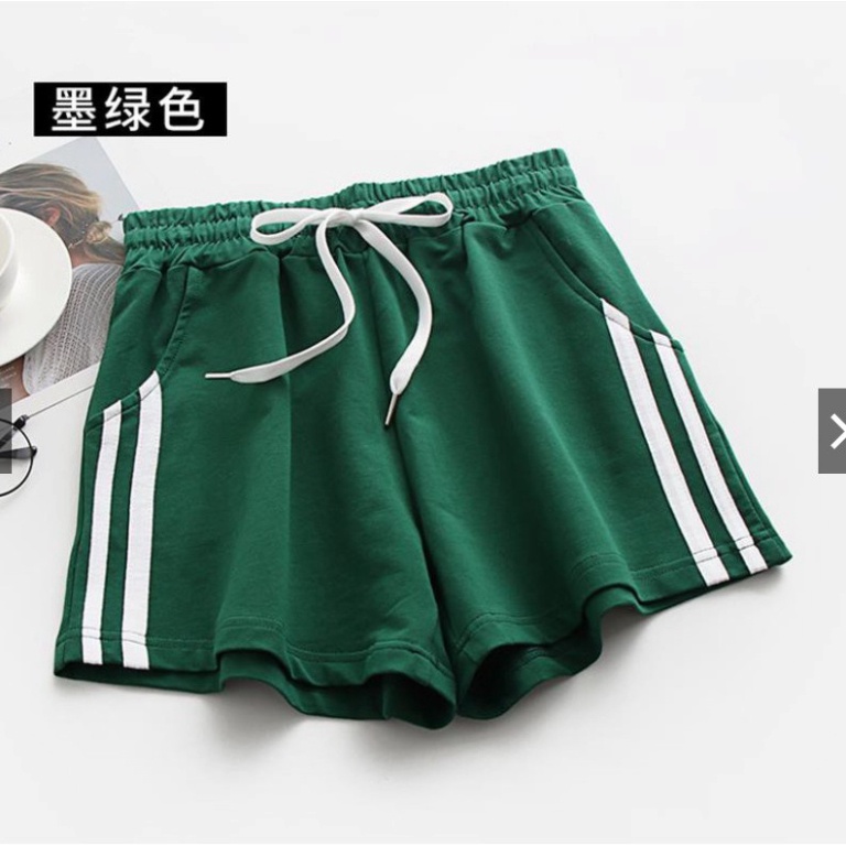 Quần đùi nữ , quần đui nữ chất thun co giản tốt MS 2 sọc mèn mại -  men87_store