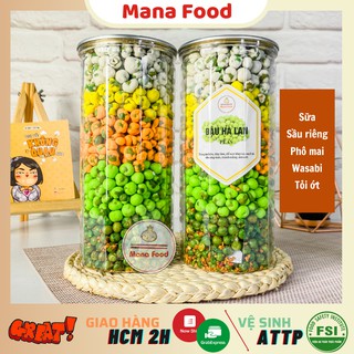Đậu hà lan ngũ vị mana food | đậu hà lan tỏi ớt, sữa, phô mai, sầu riêng, wasabi - 450g