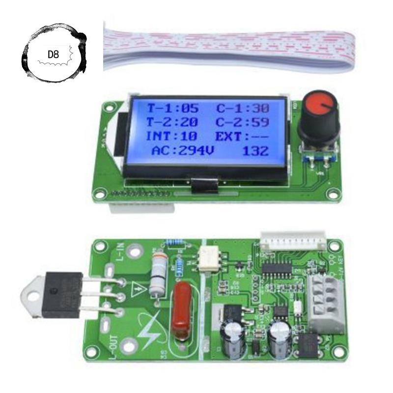 40A LCD Display Digital Double Pulse Encoder Spot Welder Welding Machine Transformer Controller Board Time Control Board