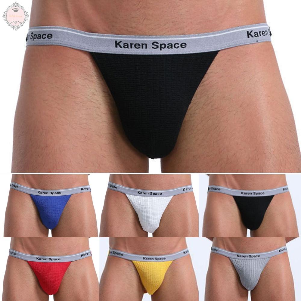Mens Sexy Elastic Underpants Briefs Jockstrap Underwear Gay Men Hollow Underwear