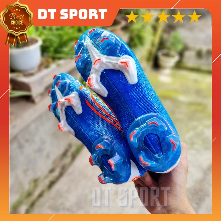 [Tặng Túi Rút Và Tất]Giày Bóng Đá Sân Cỏ Tự Nhiên Mercurial Vapor 13 Elite FG King of Boot Blue-Red,Giày Đá Banh Nam