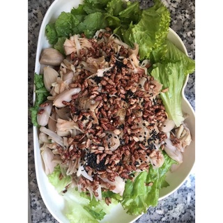 cốm gạo lứt rang rong biển