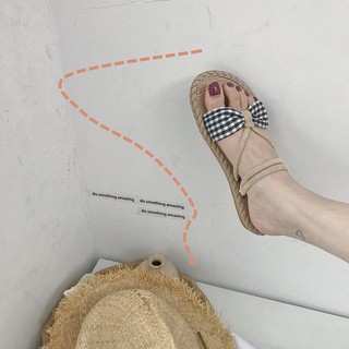 Sandals ulzzang giả cói nơ caro siêu xinh