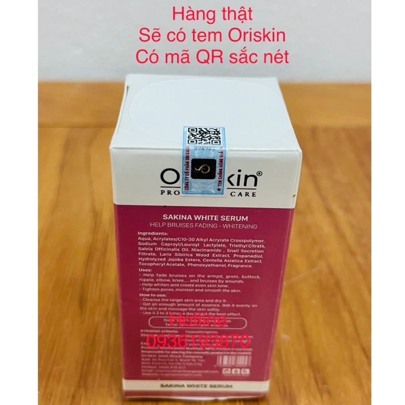 ✅ Serum Oriskin Sakina White  [CHÍNH HÃNG] ❤️ Oriskin Sakina White Mờ Thâm Nách Khử Mùi Hôi Dưỡng Trắng Vùng Da