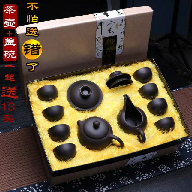 Bộ ấm trà bằng gốm sứ cao cấp 8 ly, Quà tặng tân gia,đồng nghiệp ý nghĩa