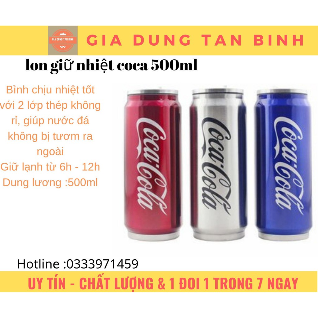 ( Giá Tốt ) Lon giữ nhiệt coca 500ml