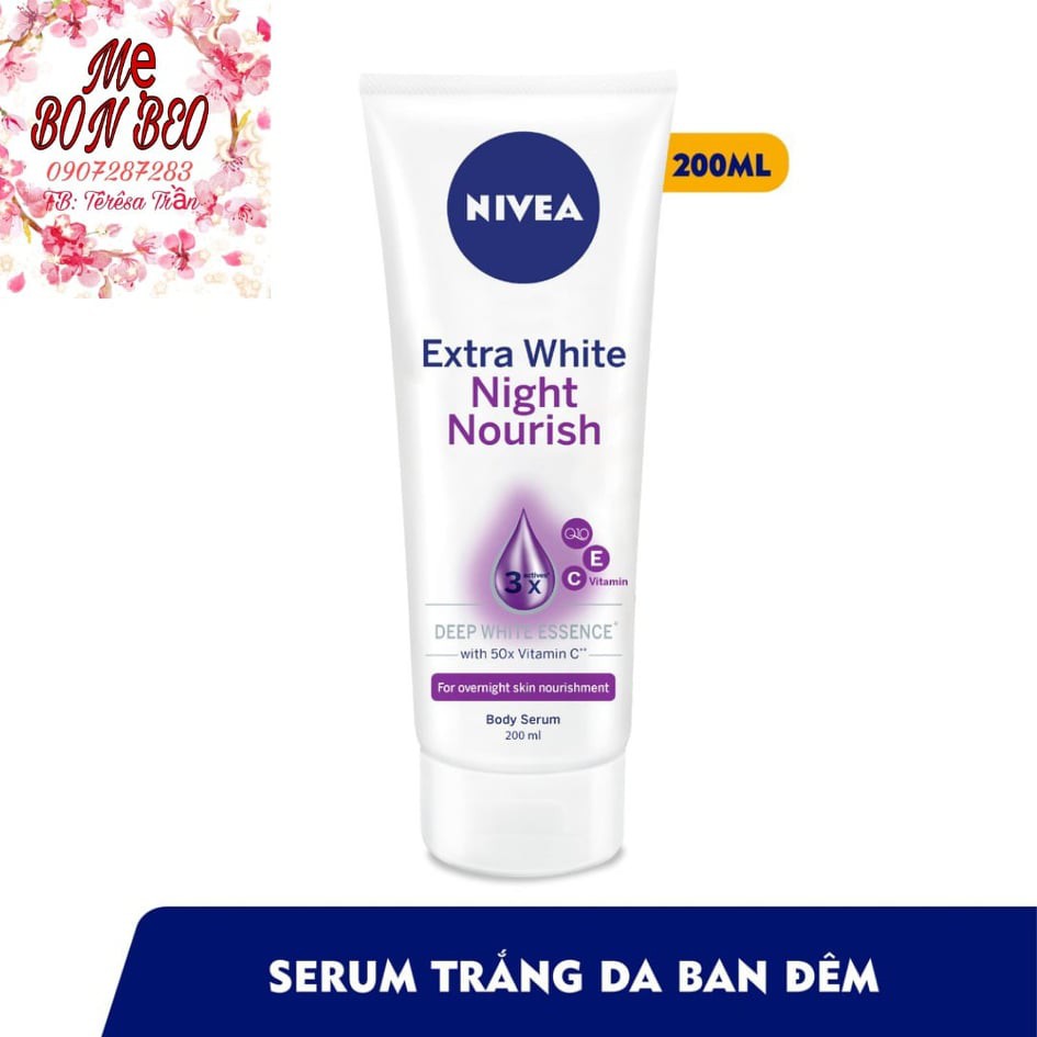 Tinh Chất dưỡng thể trắng da Nivea Extra White Body Serum 180ml/200ml