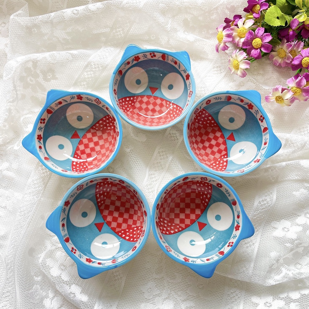 Bộ Chén Dĩa Sứ Bát Ăn Cơm Đĩa Sứ Dễ Thương Cute Bát, Bát dặm decor cực đẹp cho bé