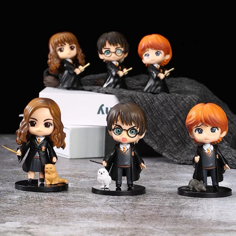 Mô hình Harry Potter - Mô hình Harry Potter Ron Hermione Chibi 20cm