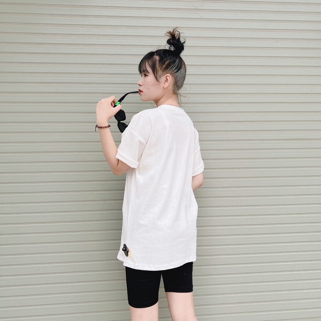 áo phông in chữ one-day dáng dấu quần lên dáng cực xinh