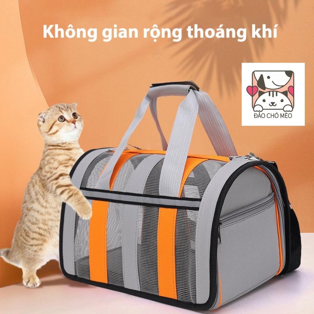 Túi Vận Chuyển Chó Mèo - Túi Vận Chuyển Chó Mèo Dạng Lưới Nhiều Màu Đảo Chó Mèo