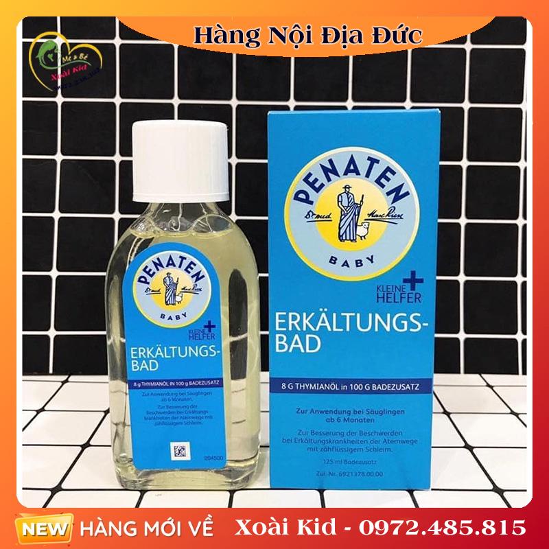 [Hàng nội địa Đức đủ bill] Tinh dầu tràm tắm Penaten giúp chống cảm cúm, ho lạnh cho bé - Date mới nhất