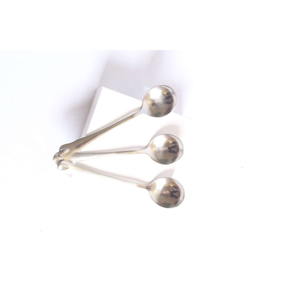 Muỗng thìa inox cafe 11cm cán giọt nước cao cấp sáng bóng bền đẹp an toàn cho sức khỏe TT112512