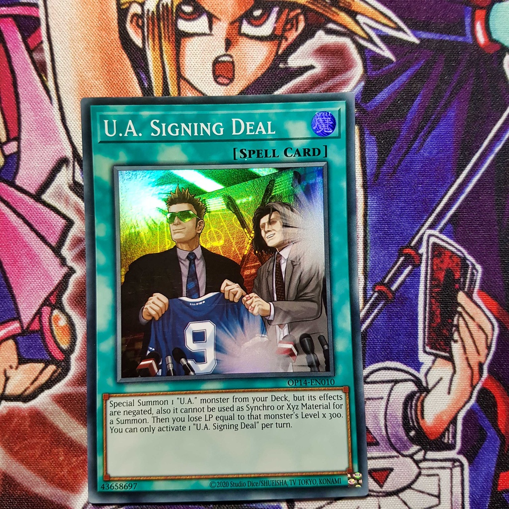 Thẻ bài Yugioh chính hãng | U.A. Signing Deal | OP14 Super Rare.
