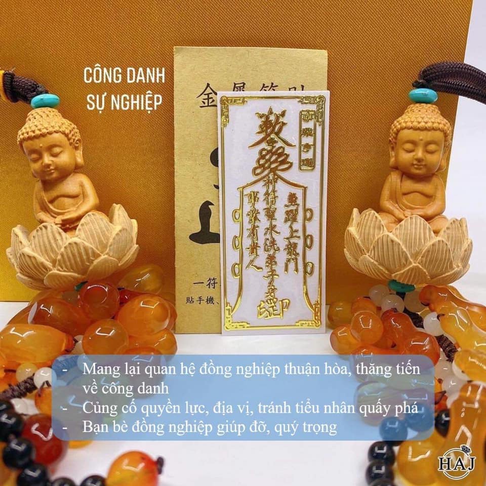 Miếng Dán Điện Thoại Tài Lộc CÔNG DANH SỰ NGHIỆP Đẹp Lung, Linh Phù Hợp Các Loại Điện Thoại, Laptop, Bỏ Ví