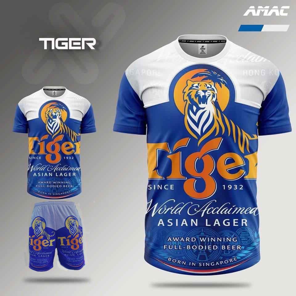 áo thun Bộ quần áo bóng đá mẫu bia Tiger hot 2021