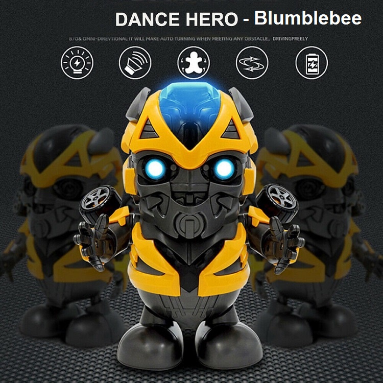 Đồ Chơi Robot, Robot Blumblebee Dance Hero - Iron Man Siêu Nhân Nhảy Mua - Có Nhạc - Có Đèn Siêu Hot