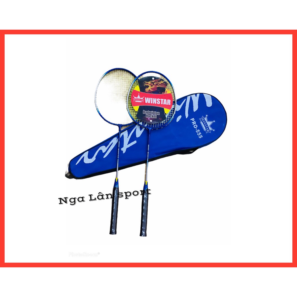 Cặp 2 vợt cầu lông Winstar CHÍNH HÃNG giá rẻ tặng 2 trái cầu Basao