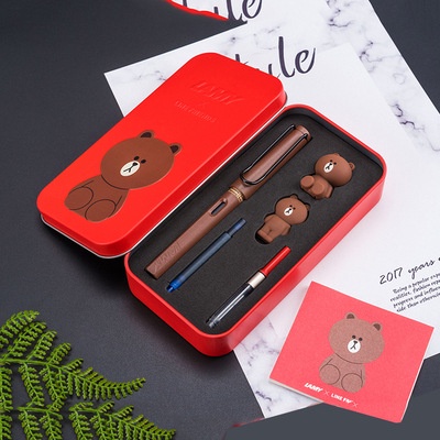 German LAMY limited edition hunter net red pen primary school students writing and practicing special ink gift box