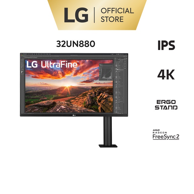 [Mã ELBAU5 giảm 5% đơn 300K] Màn Hình LG 32UN880-B 32'' UHD 4K Ergo 5ms/60Hz/IPS/USB Type-C/AMDFreeSync