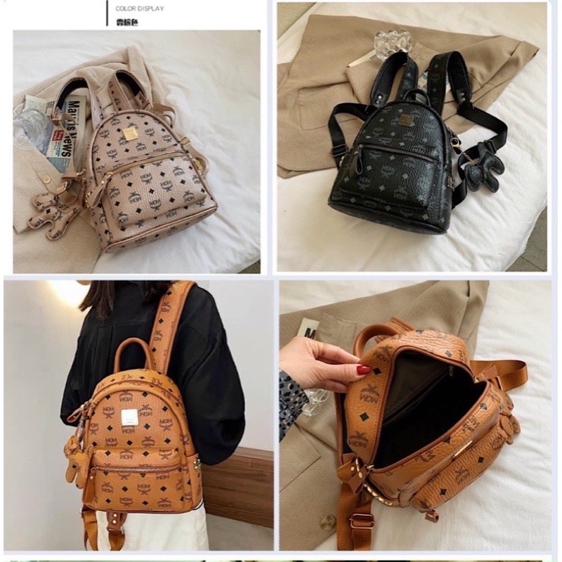 [Mã FAMARAL2 giảm 10k đơn từ 50k] balo MCM đủ màu kèm tag size 32x 28, chất đẹp dầy dặn video ảnh thật của shop