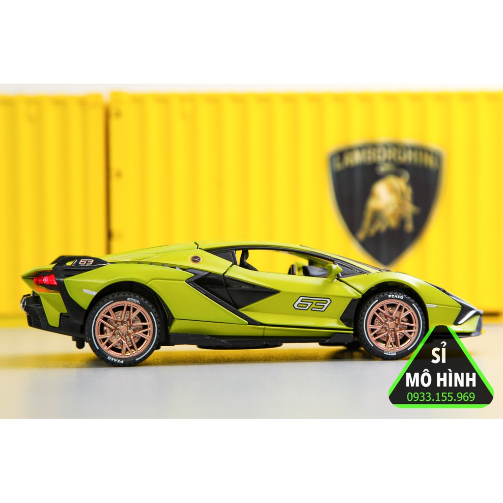 [ Sỉ Mô Hình ] Xe mô hình siêu xe Lambo Sian 1:32 Xanh