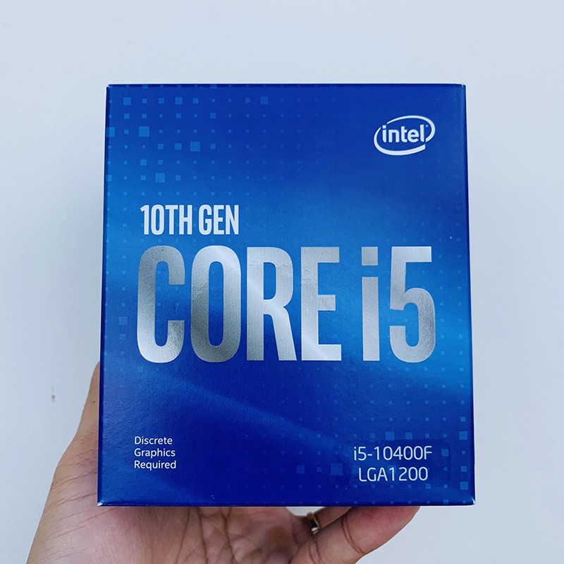 CPU intel Core i5 10400F 2.9GHz upto 4.3GHz 6 nhân 12 luồng, 12MB Cache, 65W Socket Intel LGA 1200 chính hãng