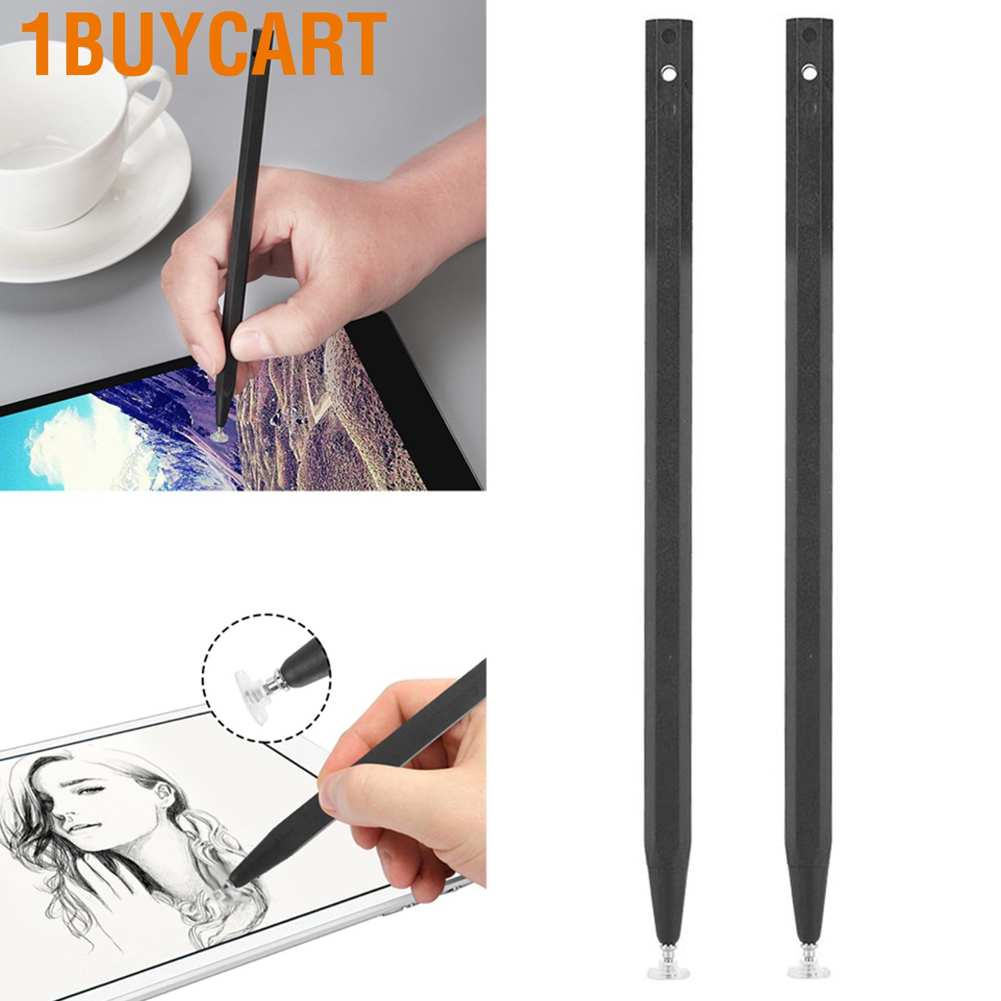1buycart Transparent Conductive Contact Disc Tip  Durable Capacitive Stylus 2PCS Easy to Store Black Better Sensitivity and Accuracy for Home Gift