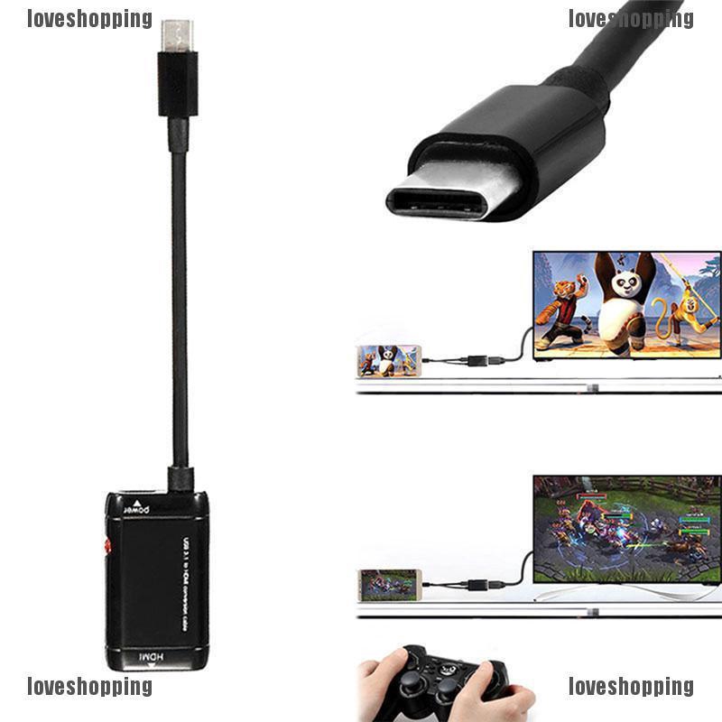 Cáp chuyển đổi cổng USB-C Loại C sang HDMI cho dòng điện thoại và máy tính bản MHL Android